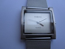 Fabiani Damenuhr - Armbanduhr - Quarz - Edelstahl gebürstet - Milanaise-Armband