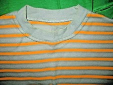 Kultiges JAKO-O T-Shirt 152/158 Mädchen/Jungen orange/grau-gestreift HINGUCKER