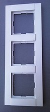 Kopp Schalter - ALASKA - 3-fach Rahmen - stahl-farben/silber NEU