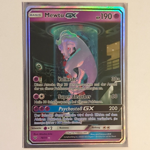 Pokémon tcg mewtu holo - gx,