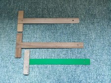 3 Zeichenschienen, Reißschienen T-Schiene aus Holz, DDR 