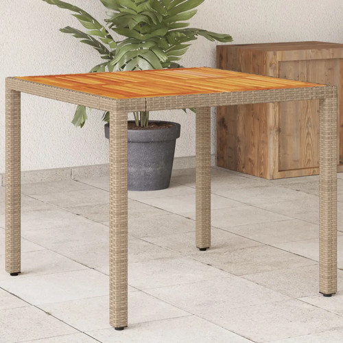 Gartentisch beige quadratisch