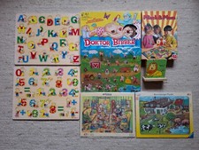 8 Spiele Puzzle für Kleinkinder, Kindergarten, z.B. Eichhorn, Konvolut Paket