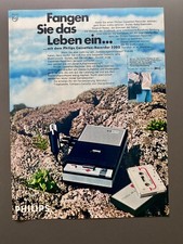 Philips Cassetten-Recorder 3302 retro 1969 Vintage Ad Werbung Reklame G73