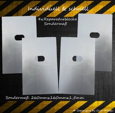 BMW E36 4x Reparaturbleche Einschweißbleche Schweller passt für E36 260x160x1,5