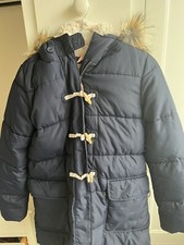 Boden Mädchen Marine Schule Winter Dufflecoat Fell gefüttert Fellkapuze Alter 13-14