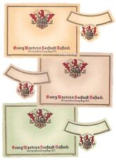 x6739 ROSTOCK Georg Martens 3x Blanko-WEINETIKETT wine label