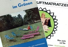 DDR Prospekt LUFTMATRATZEN LIEGESTUHL Campingliege Camping- und Gartenmöbel
