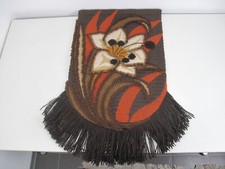 70er Jahre Design Wandbehang Teppich Blumen Florales Dekor Gehänge Hippie