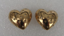 Neugablonz: Paar schwere Ohrclips Herzen Swarovski Elements (116484)