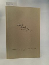 Jahrbuch der Raabe-Gesellschaft. 1963. Herausgegeben von Karl Hoppe und Hans Opp