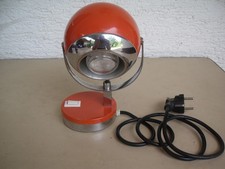 Vintage Lampe 70er J. Orange Space Age Eyeball Kugellampe-Tischleuchte-Kugelstra