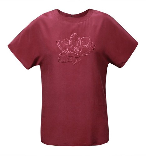 Damen shirt kurzarm 100 - shirt, seide