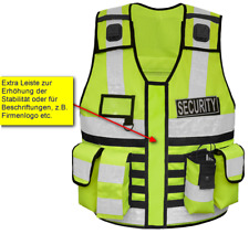 Sicherheitsweste Warnweste Herren Leuchtweste Signal Security Einsatzweste Gelb