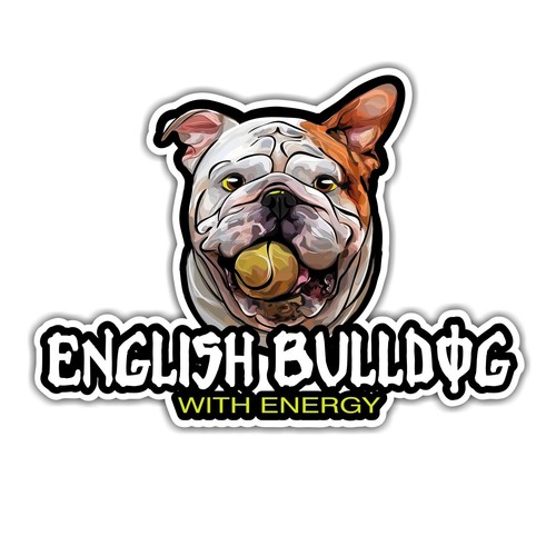 English bulldog with energy - english,