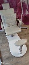 Pediküre Sessel mit Stuhl, Fußpflegestuhl Weiß