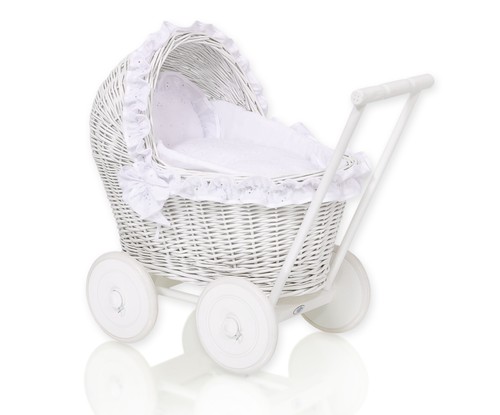 Puppenwagen aus korbgeflecht - aus,