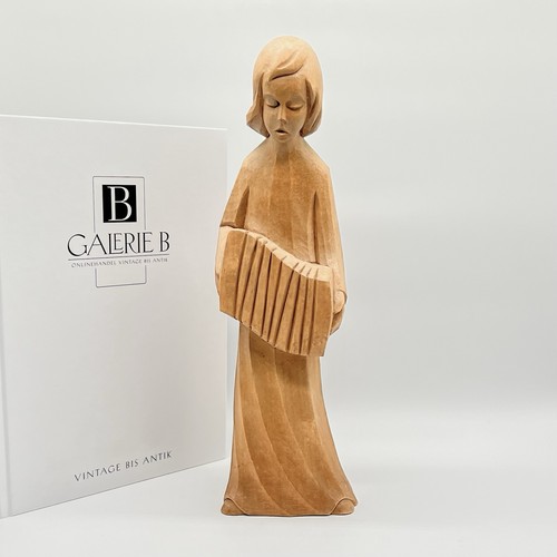 Signierte holzfigur engel - signierte,