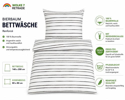 Bettwäsche 100 baumwolle - bettwäsche, 100%