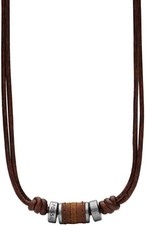 Fossil Halskette Maenner Leder