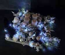 Led künstlich adventskranz - led,