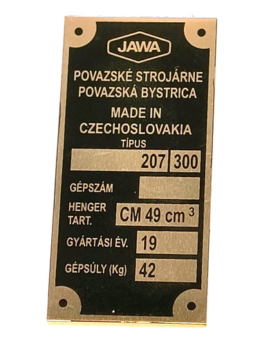 Rahmenplakette typenschild - rahmenplakette,
