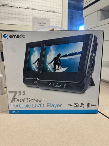 Dual screen portable dvd - 7",