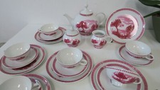 altes Teeservice  Asiatisch Purpur 21 Teilig Schumann Arzberg 