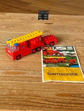 seltenes Lego Vintage Set 640 Feuerwehr Leiterwagen mit seltener OBA Samsonite