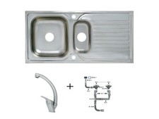 Edelstahl Einbauspüle 100cm x