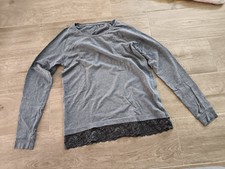 graues Schlafanzugoberteil Gr. 36/38 S TCM Damen