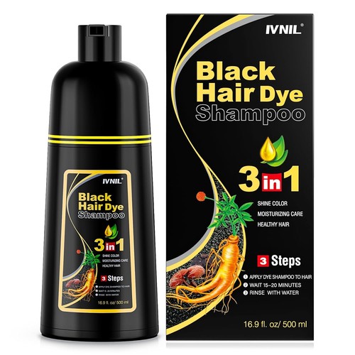 Schwarzes haarfarbe shampoo - schwarzes,