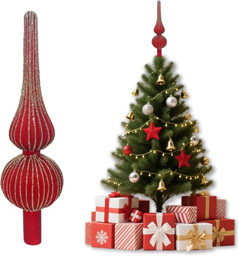 Christbaumspitze glas 26cm - glas,