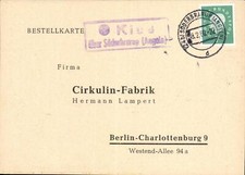 (1085) Postkarte Landpoststempel KIUS über Süderbrarup