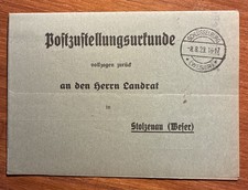 Brief PZU Postzustellung Schlüsselburg Weser Petershagen Minden Stolzenau 1929