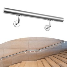 Edelstahl Handlauf Brüstung Treppe Wandhandlauf 50-200cm Wand Geländer Stange DE