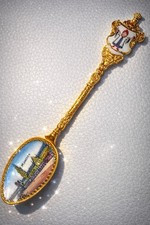 vergoldeter Souvenirlöffel