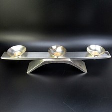 WMF Metall Kerzenständer versilbert 60er Jahre Kurt Radtke Design Candleholder