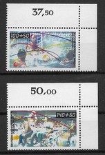 Berlin 1990 ** Satz Mi 864-65 Sport vom Eckrand Ecke Bogenecke oben rechts 02649
