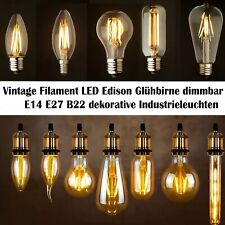 B22/E27 LED Vintage Edison Lampe Glühbirne, dimmbare Filament Nostalgie Bulbs
