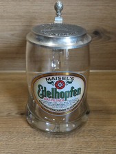 Maisel's Edelhofen  Diät-Pilsene - Seidel mit Zinndeckel - Bierglas - 0,5 l