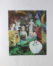 Karussell Schwan Collage Siebdruck monogrammiert H.G. 1975