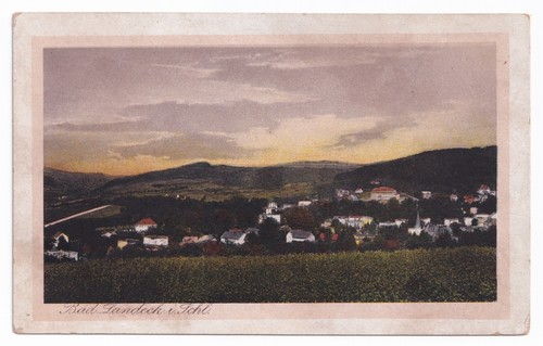 Postcard poland bad landeck - postcard,