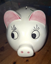 XXL*Sparschwein*Keramik* supersüß*~ 30cm x 20cm x 20cm*florales Muster*gut erhal