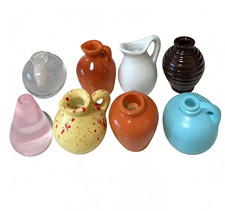 8 Stück Mini Keramik Vase