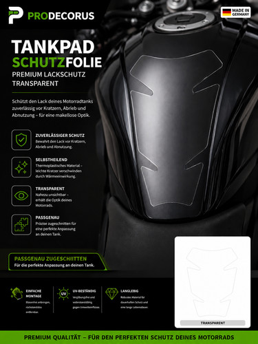 Tankpad lackschutz motorrad - lackschutz,