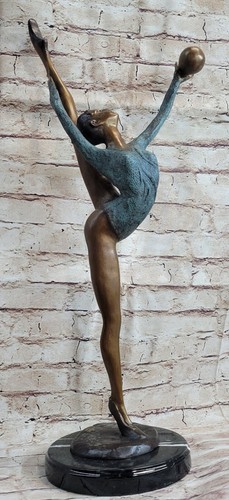 Turnen trainer bronzestatue - turnen,