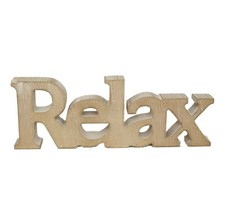 Schriftzug Relax aus Holz 23,5cm braun Buchstaben Wanddeko Holzschild Hochzeit