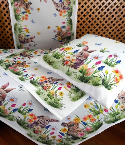 Tischdecke ostern druck hasen - druck,