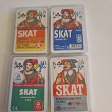 Neue 4 x Skatkarten Französisches Bild  Marke Altenburger, Ravensburger usw. 
